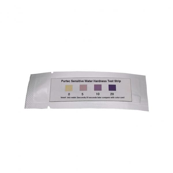 Sensitive water hardness test strips